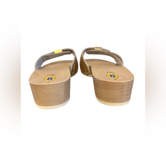 Dr. Scholl’s Classic Wooden Sandals Size 9 New without Box 1970’s Nuetral - Picture 4 of 6